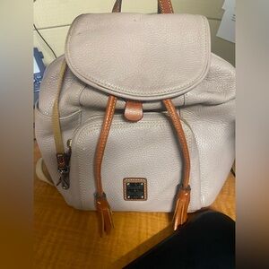 Dooney & Bourke Taupe Tan small Leather Backpack